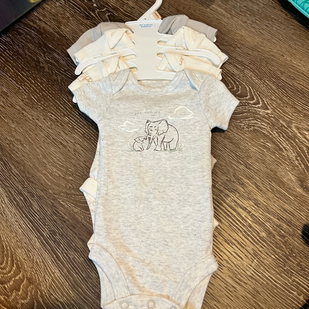 Carter's Gray Bodysuit Soft Cotton One Piece